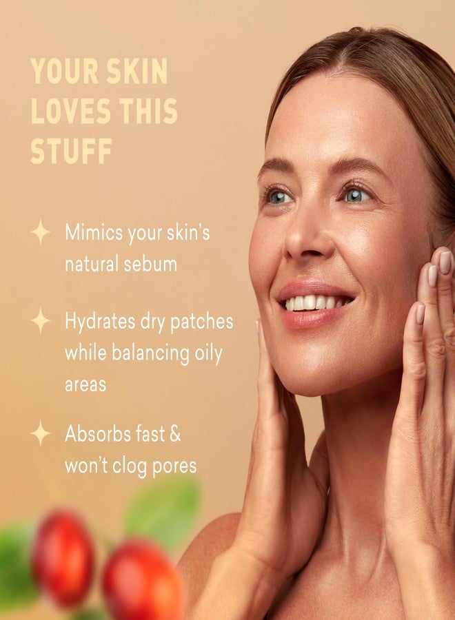 Just Nutritive Cold-Pressed Jojoba Oil – 100% Pure for Face, Hair, Beard & Scalp – Lightweight, Fast-Absorbing Moisturizer for Dry Skin, Acne & Wrinkles – Hexane-Free & Non-Greasy Carrier Oil - Image 4